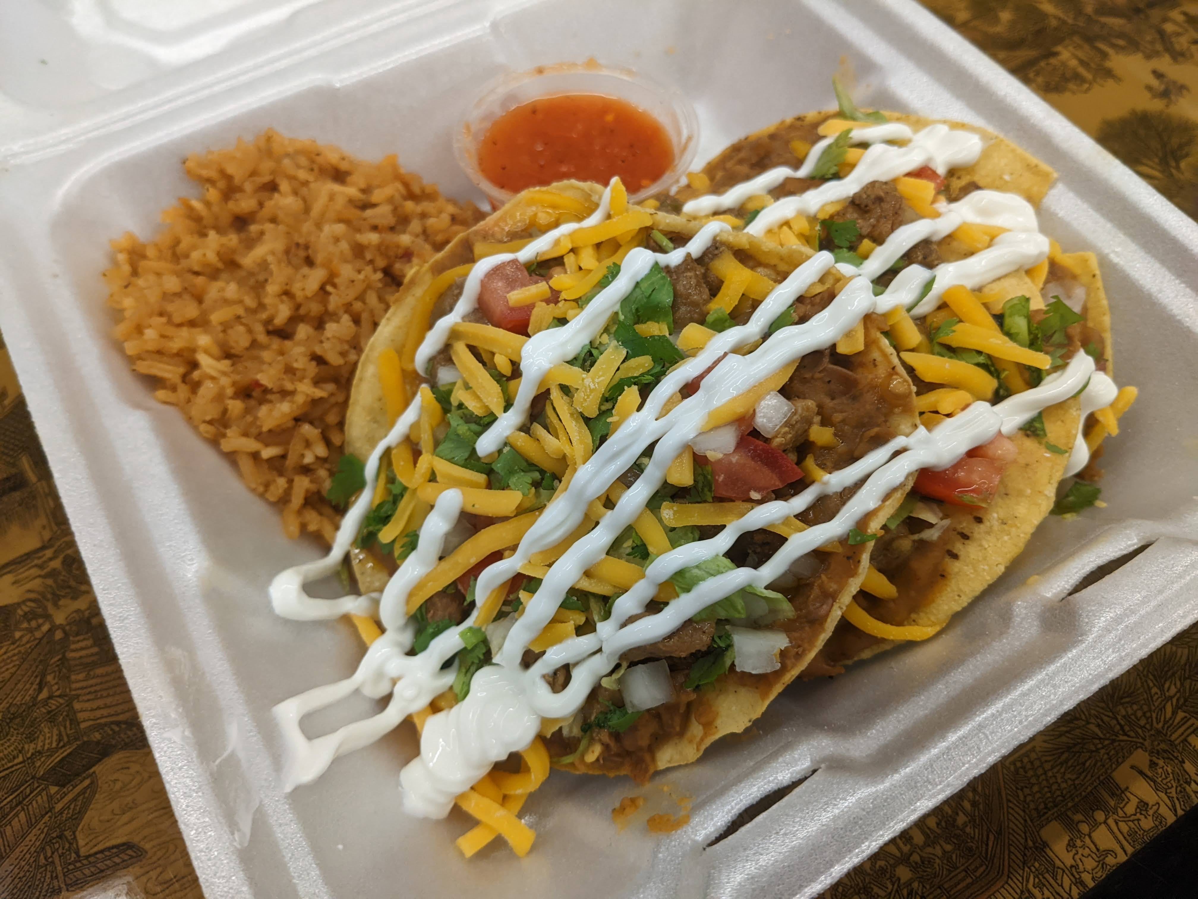 2 Tostadas Plate with Sides.